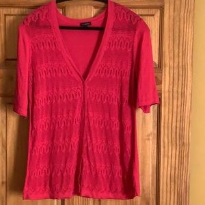 Talbots lace front top